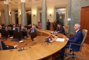 Jaunievēlētā Ministru prezidenta Krišjāņa Kariņa svinīgā pilnvaru nodošanas pasākums Ministru kabinetā.